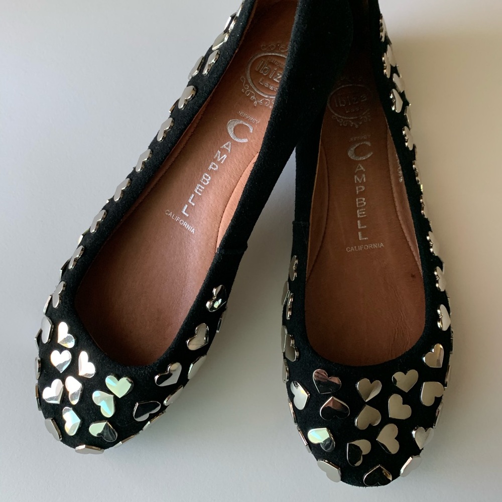 Jeffrey Campbell BabyLove ♥️Heart♥️ Studded Flats